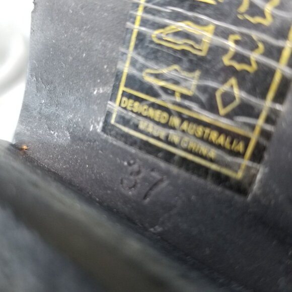 Sol Sana Shoes Womens EU 37 US 6.5 Black Leather Buckle Biker Buckle Ankle Boots - Picture 12 of 13